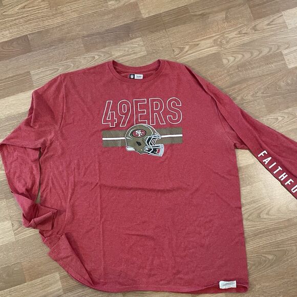 2pc San Francisco 49ers Long Sleeve T Shirts Bundle Red Mens 2xl Football Lot - Picture 7 of 7